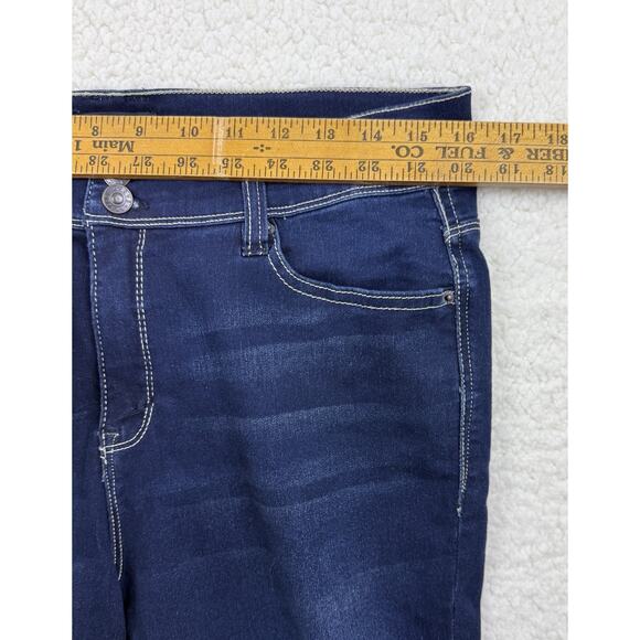 Curve Appeal Jeans Womens 12 High Rise Skinny Crop Comfort Waist Tummy Tucking - Picture 6 of 7